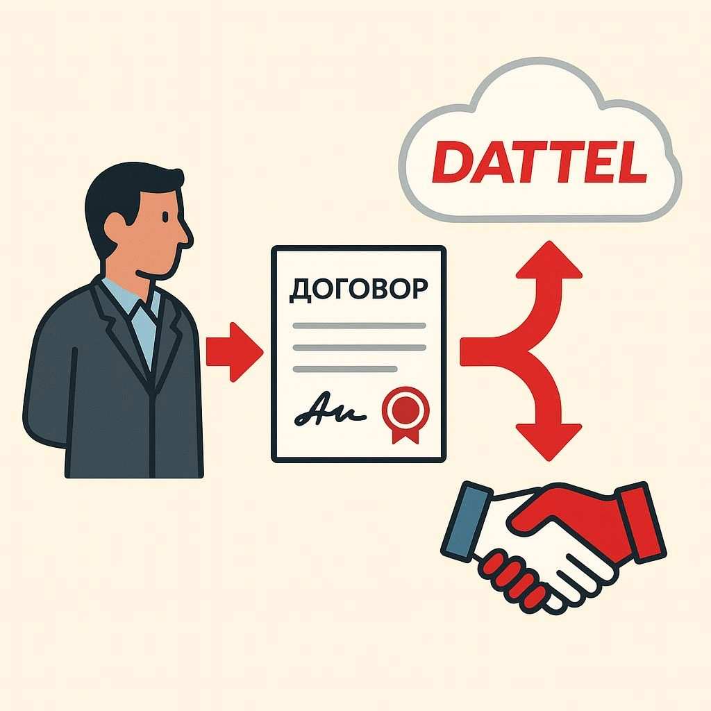 Схема официального договора и партнёрства